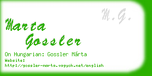 marta gossler business card